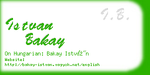 istvan bakay business card